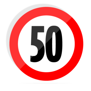 50 jaar sticker